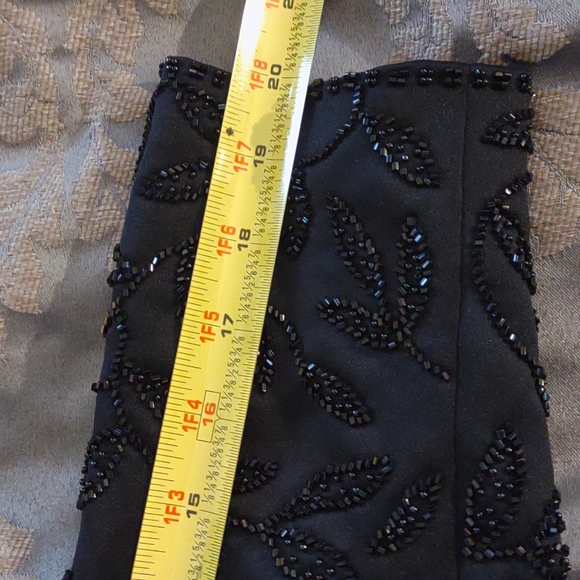 Vintage Black Tie Oleg Cassini black sequin blazer size 4P - Picture 10 of 10